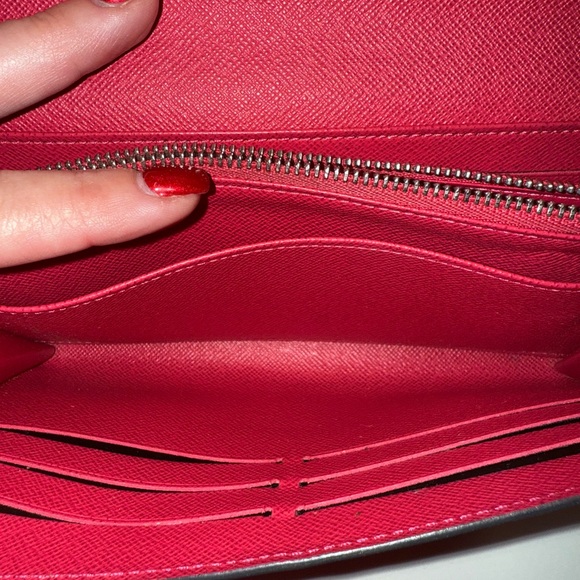 Low Start! Louis Vuitton Pink Epi Sarah Wallet with box - Picture 10 of 12